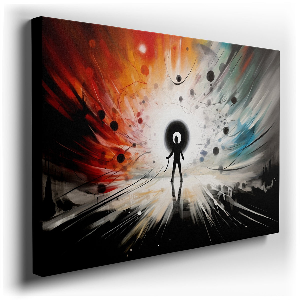 Cosmic Dance of Colors - Large Canvas Wall Art