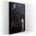 Dark Purple Flowers - Luxurious Fashion-Inspired Canvas Wall Art
