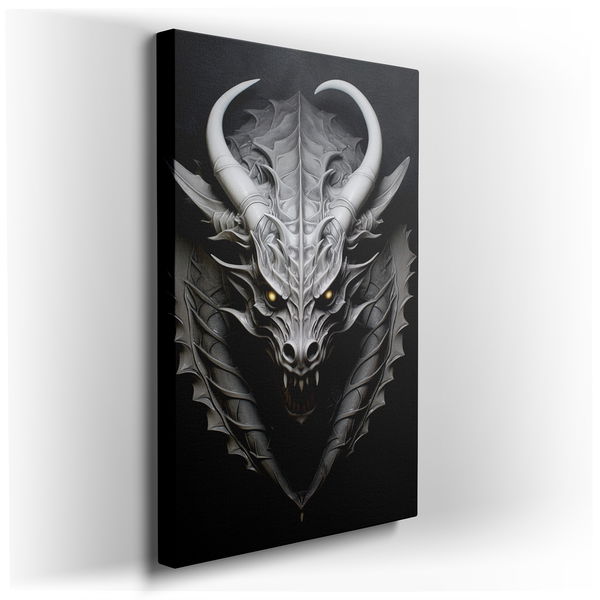 Dragon Bust - Mythical Colorful Canvas Wall Art