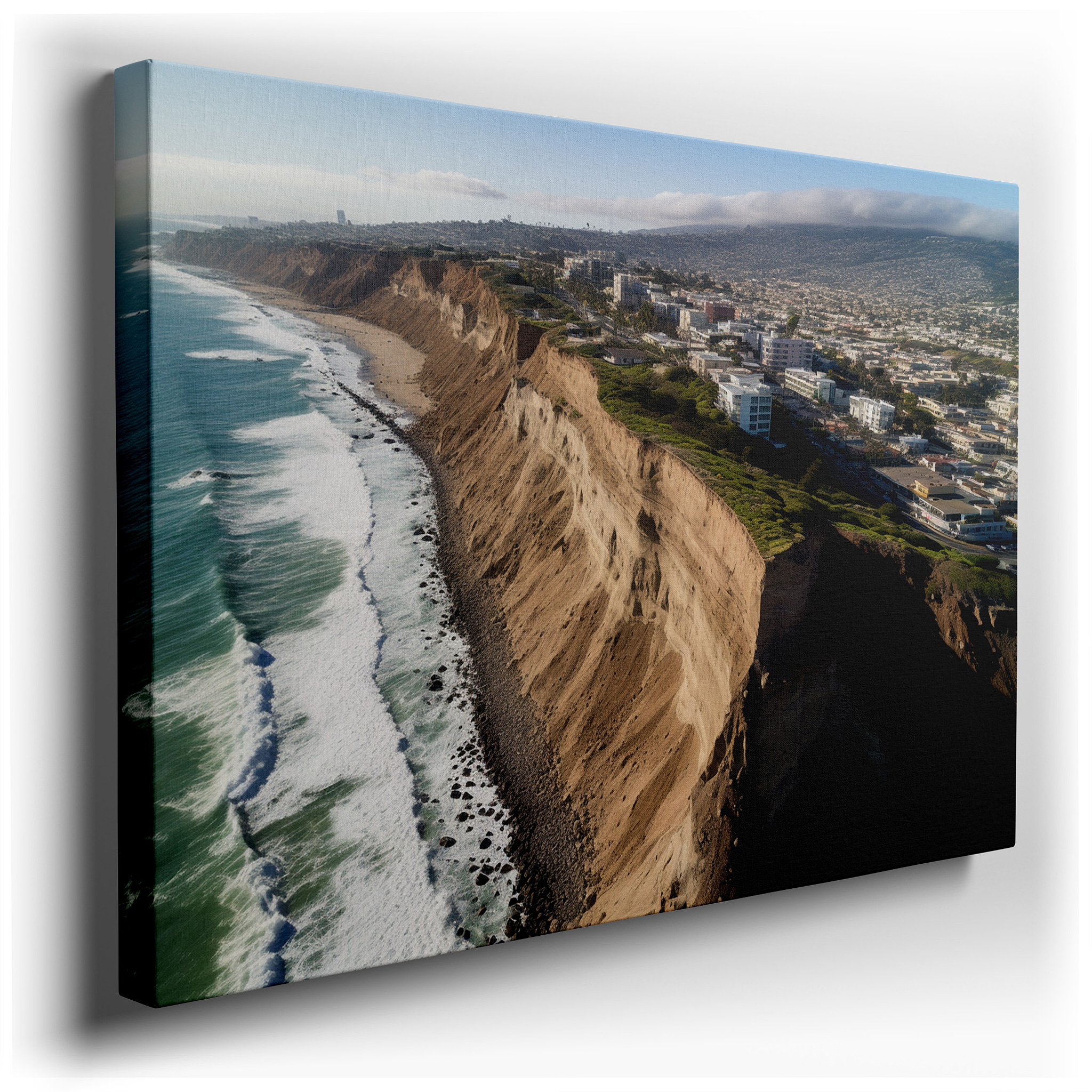 Dramatic Coastal Cliffs and Peaceful Seas - Large Wall Art for Coastal Landscapes, Canvas Art, Decorative Wall Art for