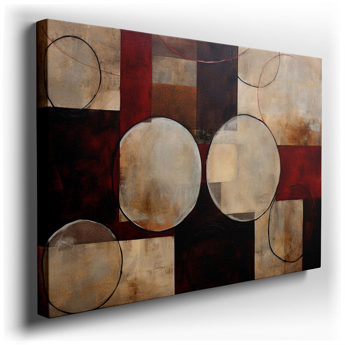 Dynamic Abstract Centerpiece Geometric Wall Art