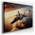 Dynamic Aviation Mastery - Sunset Sky Canvas Wall Art