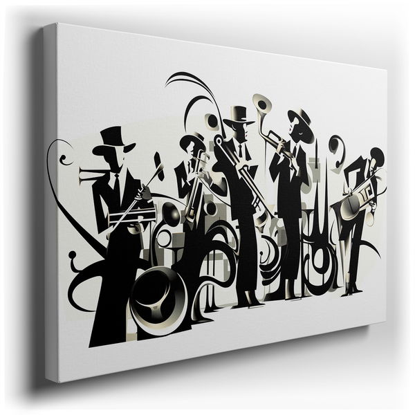 Dynamic Jazz Band - Abstract Canvas Art