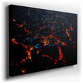 Dynamic Urban Nightscape - Abstract Canvas Wall Art