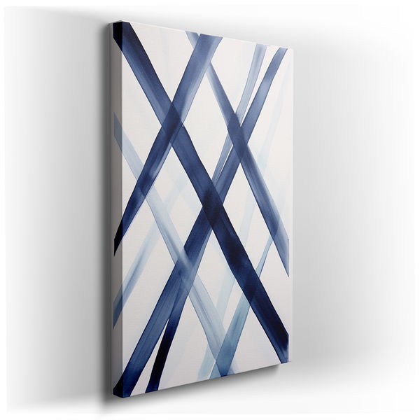 Elegant Abstract Art with Blue Shades - Canvas Decor