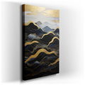 Majestic Mountains - Elegant Black and Gold Canvas Wall Art