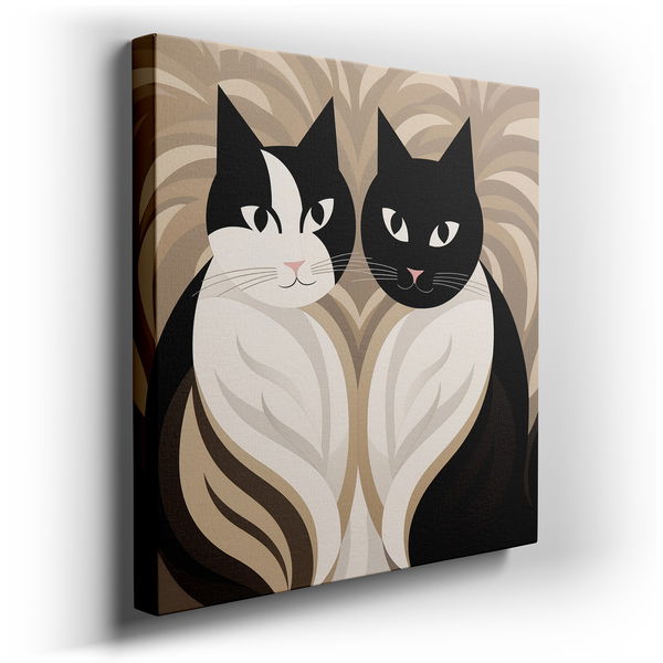 Graceful Cat Wall Art Canvas for Home Decor