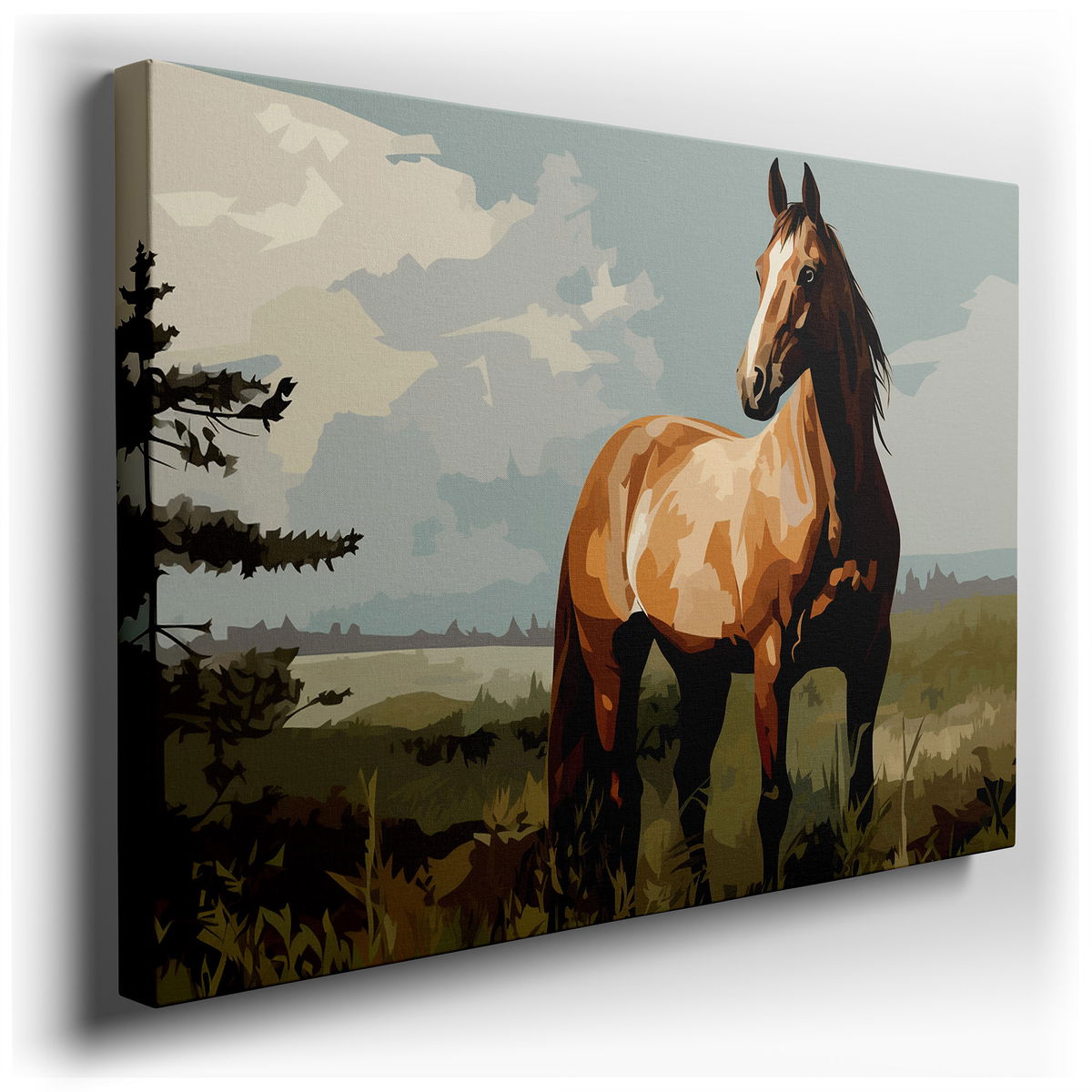 Elegant Horse - Nature's Tranquility Canvas Wall Art