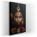 Elegant Lady Cloaked in Gold Canvas Art