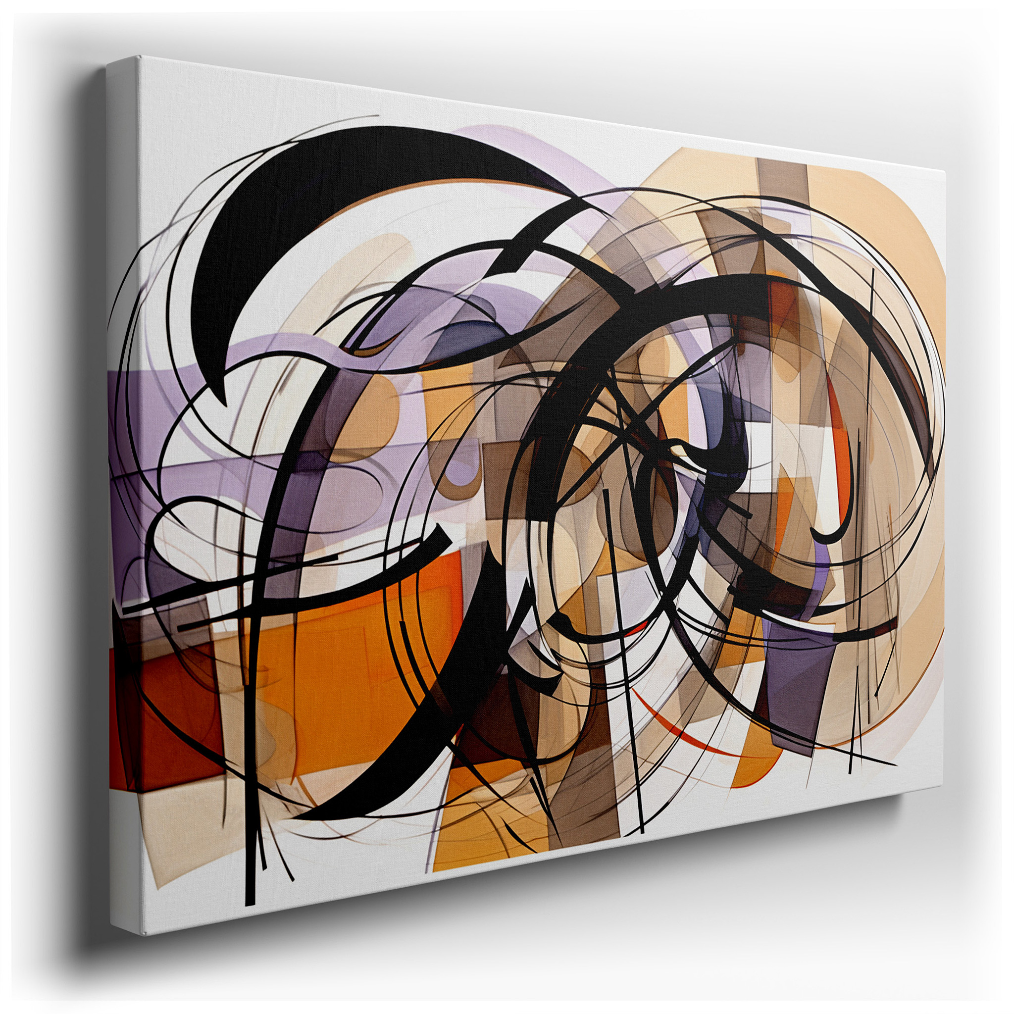 Elegant Large Wall Art Featuring Warm Colors and Emotional Depth, Perfect for Sophisticated Spaces, Including Offices