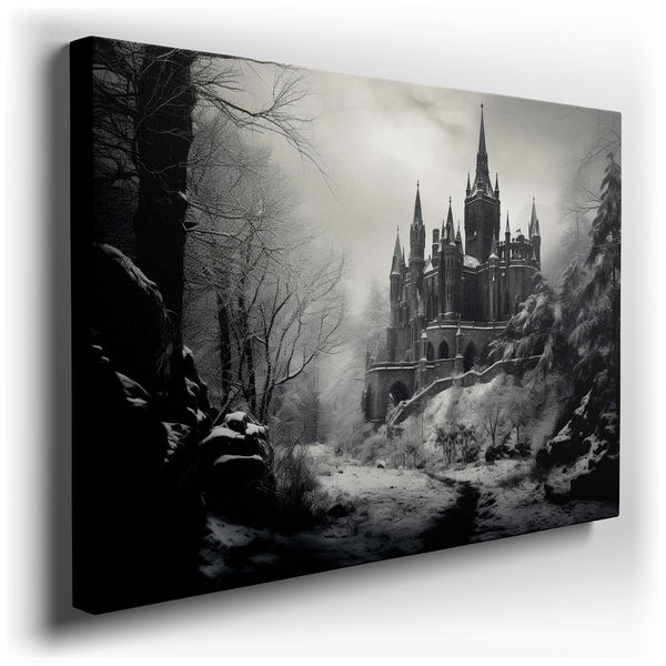 Elegant Majestic Castle Canvas Art for Bedroom & Office