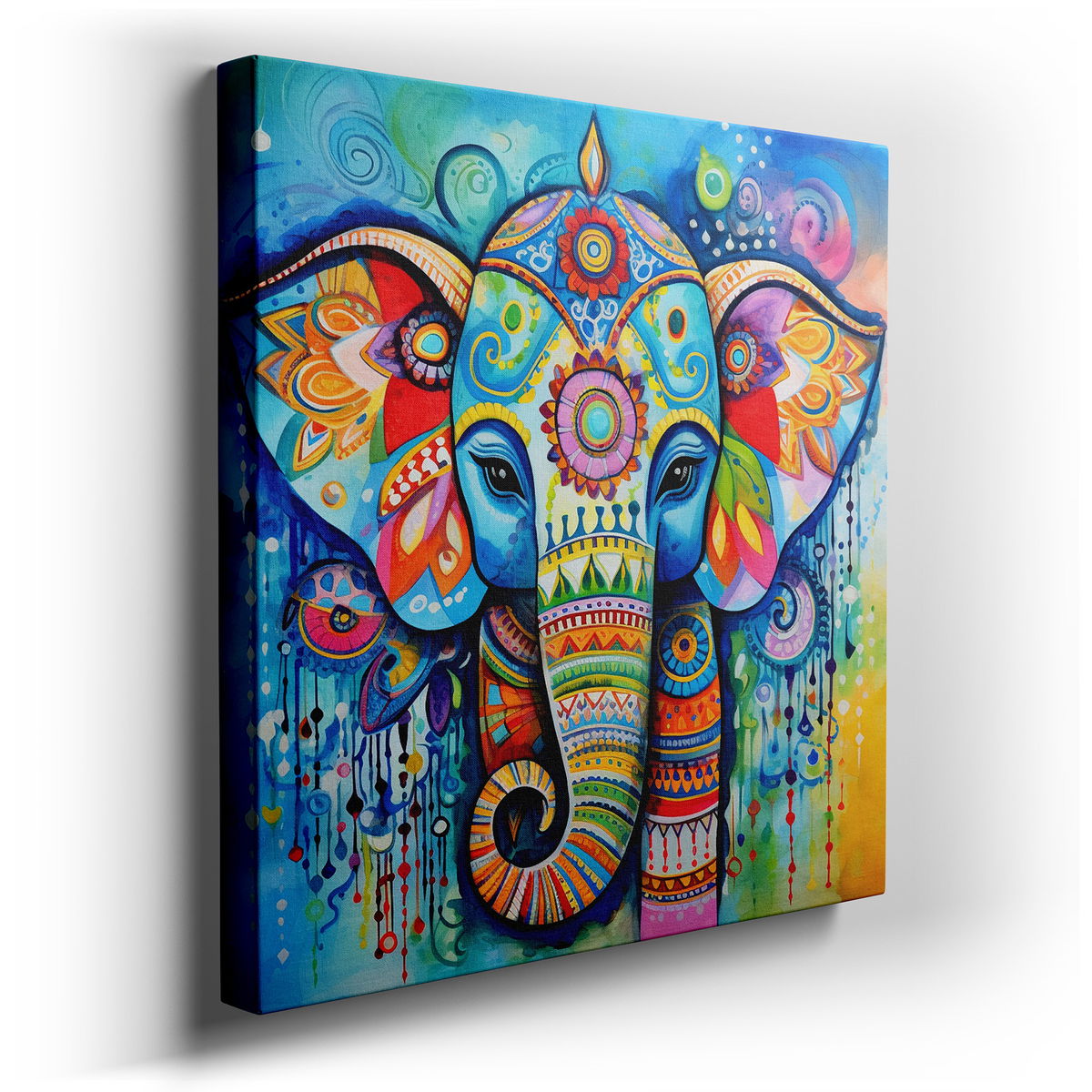 Elephant Mandala - Colorful Canvas Wall Art