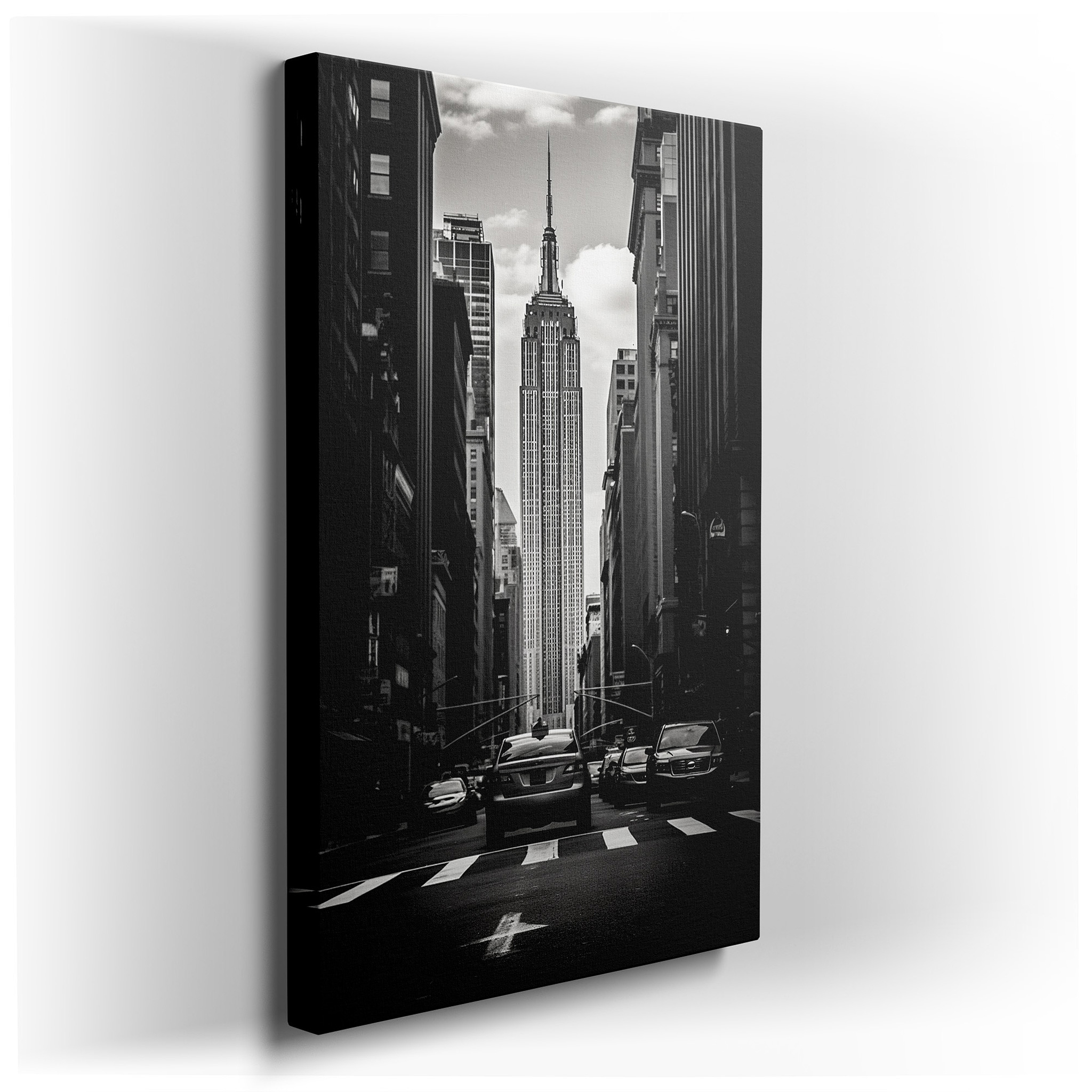 Empire State Building: A Grand Emblem of Urban Aspiration and Vibrant City Living - Large Wall Art, Canvas Wall Art,