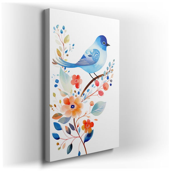 Enchanted Blue Bird Wall Art for Tranquil Spaces