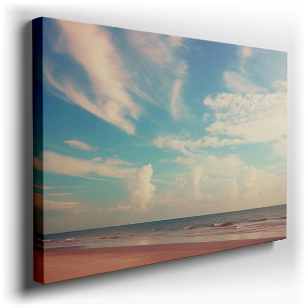 Enchanted Coastal Dusk - Tranquil Seascape Canvas Wall Art