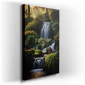 Enchanted Waterfall Oasis - Nature's Tranquility Canvas Wall Art