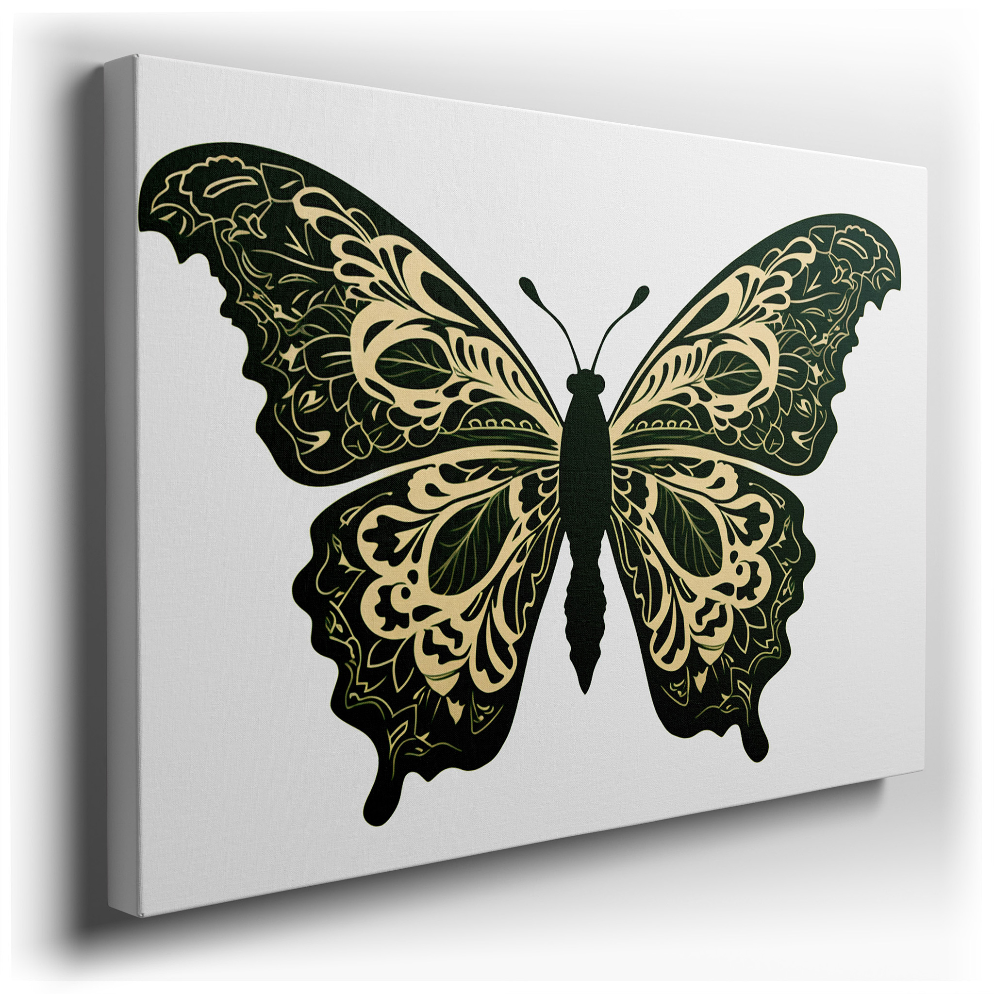 Enchanting Butterfly Graphic Representing Change and Liberation in Nature, Large Canvas Wall Art for Home and Office