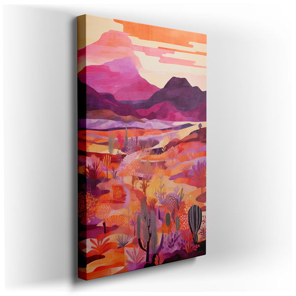 Enchanting Desert Dusk - Abstract Canvas Wall Art