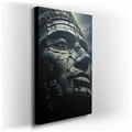 Enchanting Stone Face - Textured Canvas Wall Art