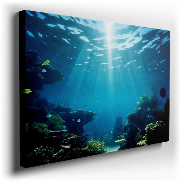Enchanting Underwater Coral Reef - Vibrant Canvas Wall Art