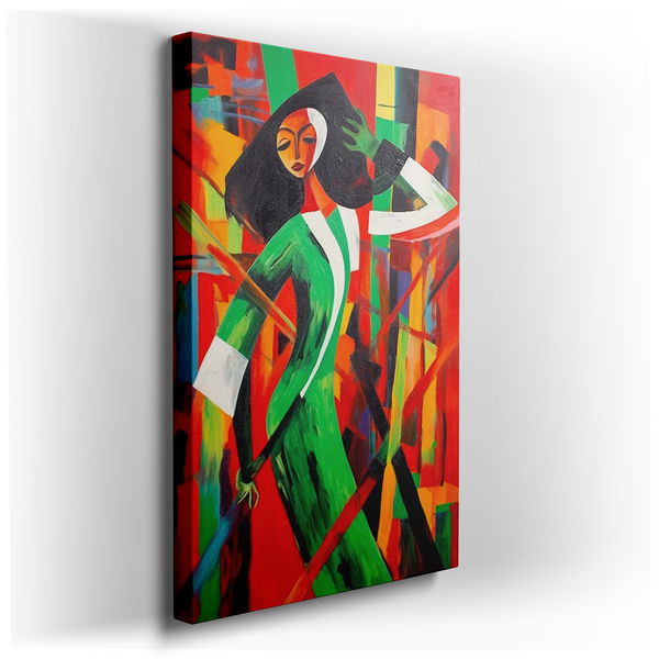 Bold Abstract Art: Dynamic Colors and Shapes - Canvas Wall Art