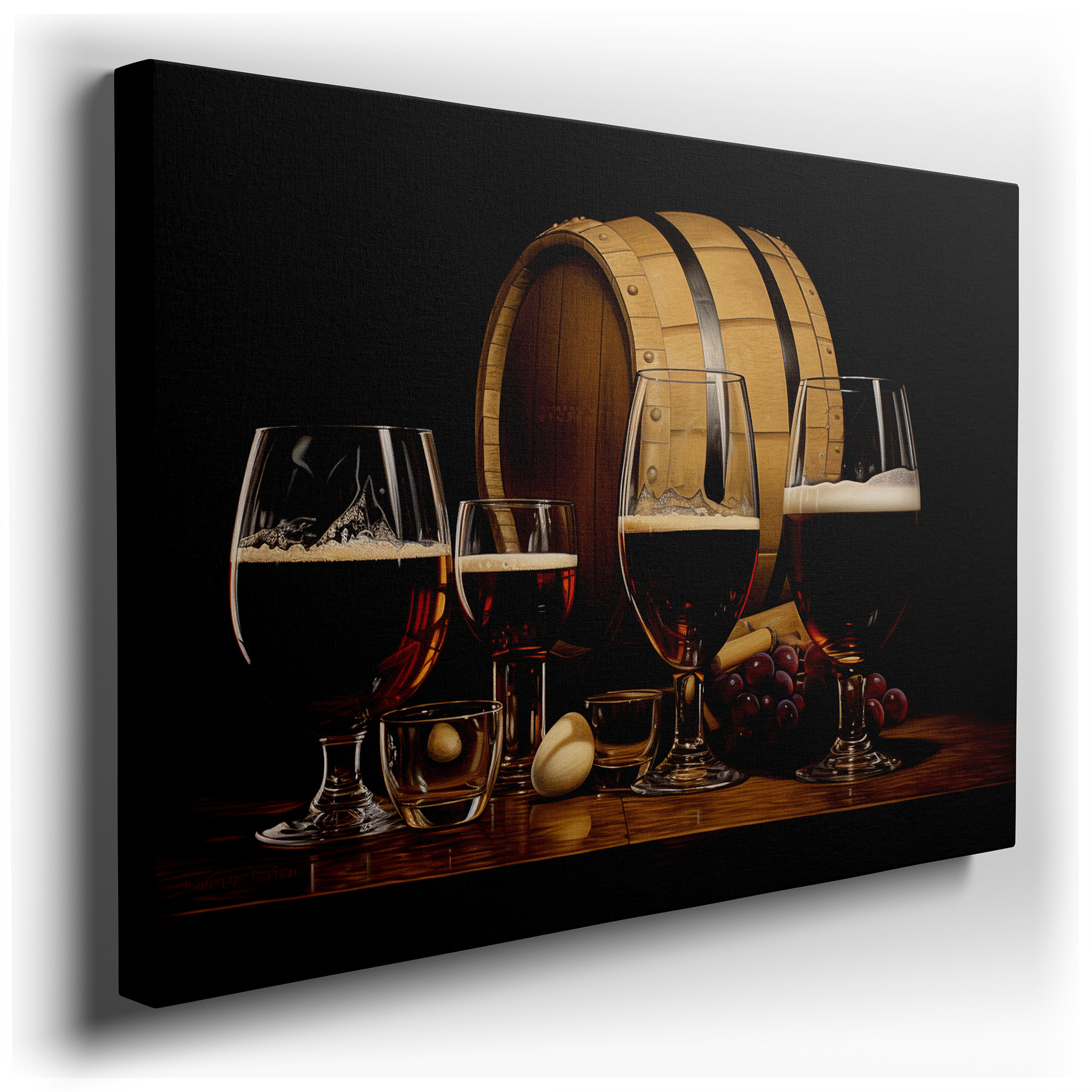 Enjoying Exquisite Drinks and Cozy Times with Rustic Elegance and Crafted Details - Large Wall Art, Canvas Wall Art,