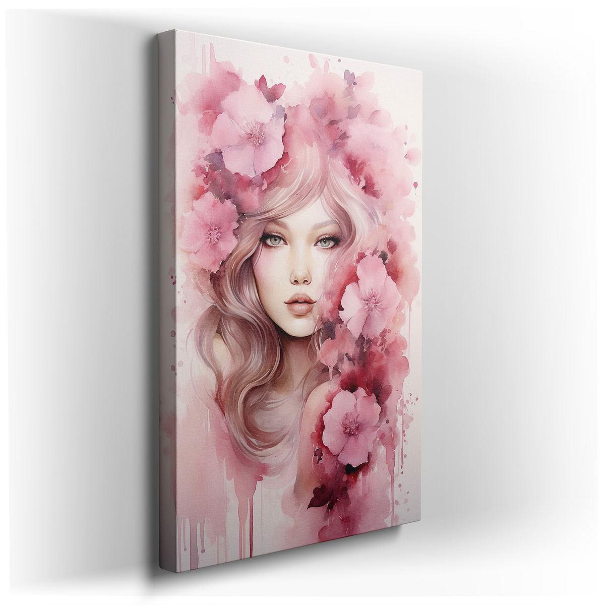 Ethereal Blossoms - Feminine Elegance Canvas Wall Art
