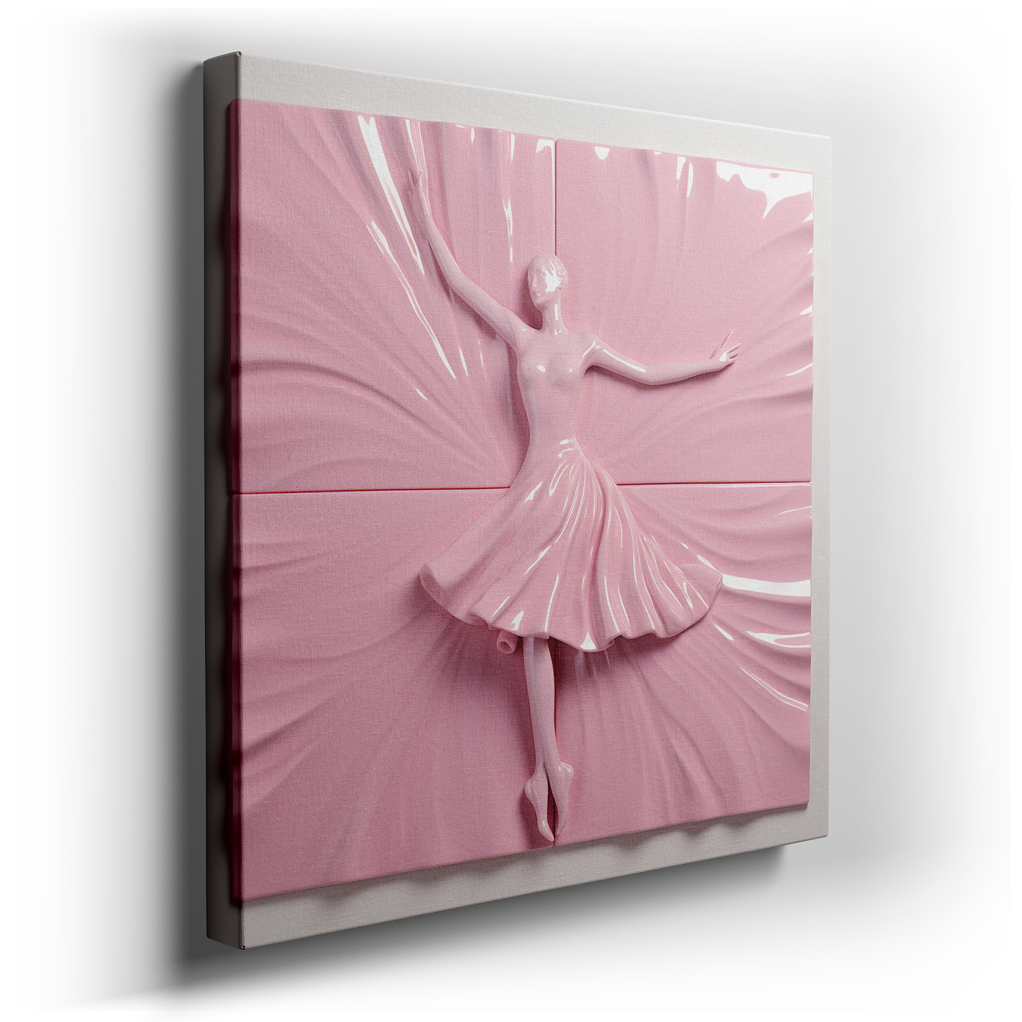Ethereal Dancer in Motion: Large Wall Art Featuring Luminous Grace and Subtle Dynamism, Perfect for Home or Office