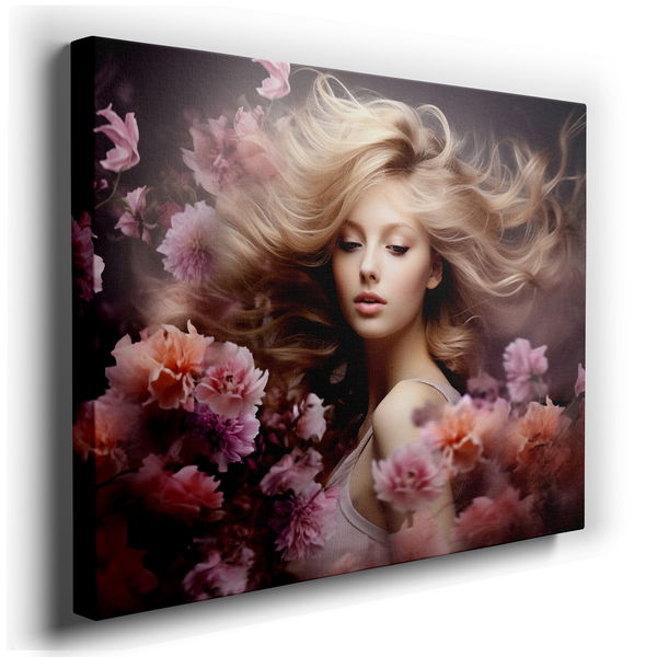Ethereal Elegance - Tranquil Blossoms Canvas Wall Art