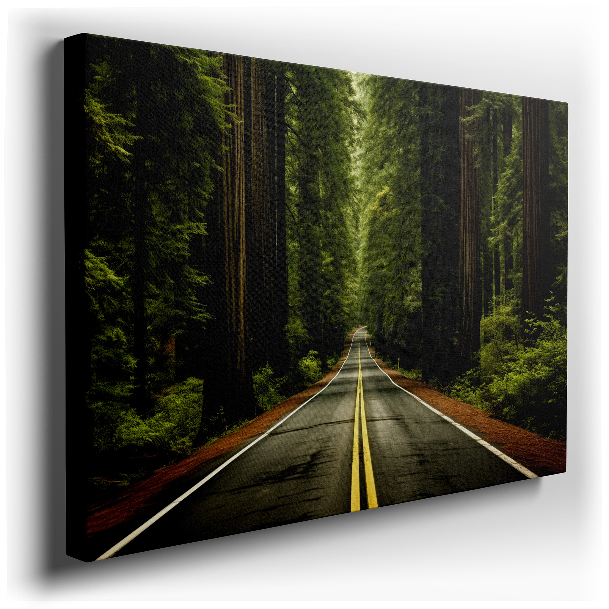 Explore the Majestic Redwoods: Serene Forest Path - Large Wall Art, Canvas Wall Art, Wall Decor for Office and Bedroom