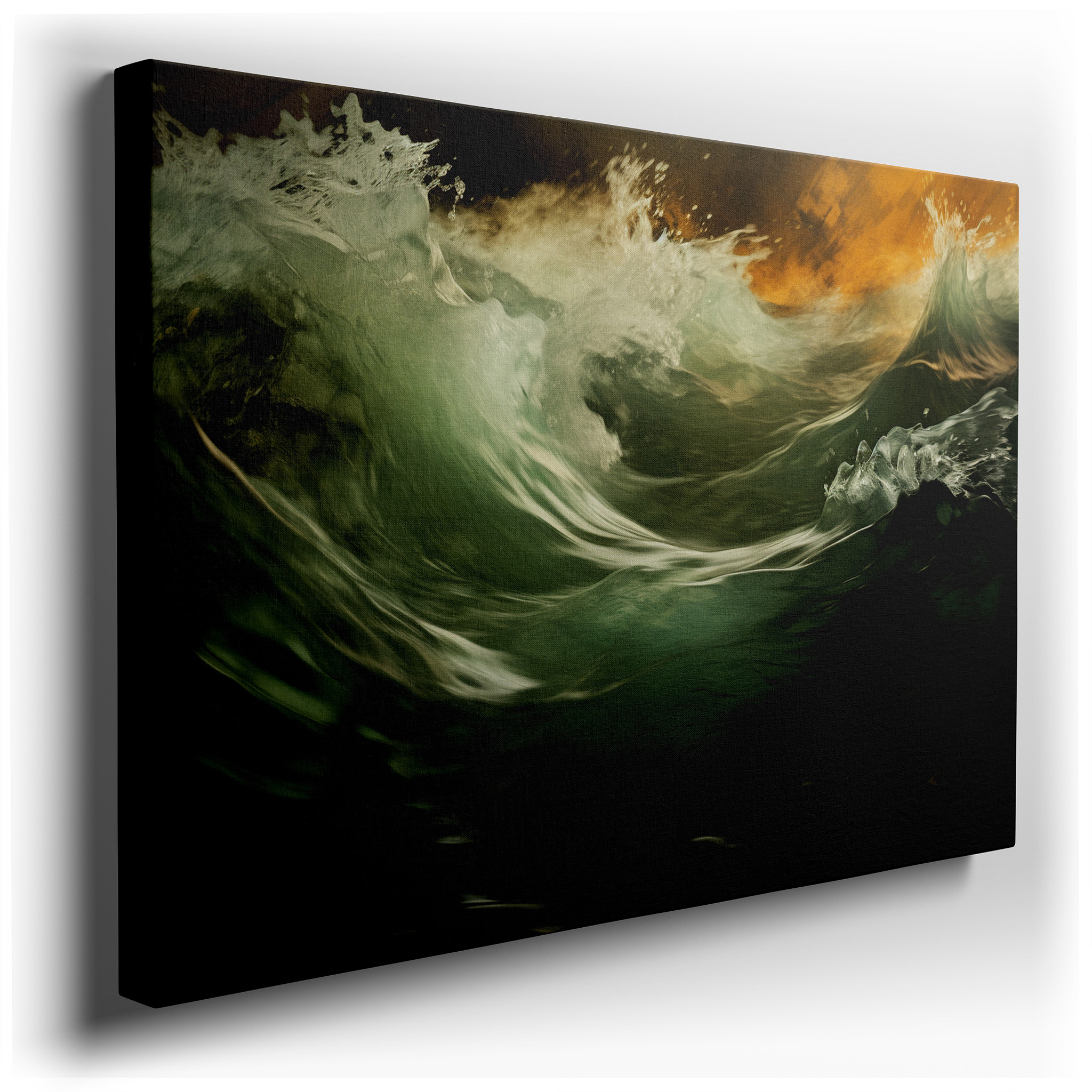 Feel the Ocean's Rage with Waves Smashing into the Jagged Coastline - Large Wall Art, Canvas Wall Art, Wall Decor,