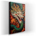 Fiery Dragon in Majestic Whirlwind - Canvas Wall Art