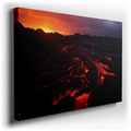 Fiery Skies and Molten Earth - Abstract Canvas Wall Art