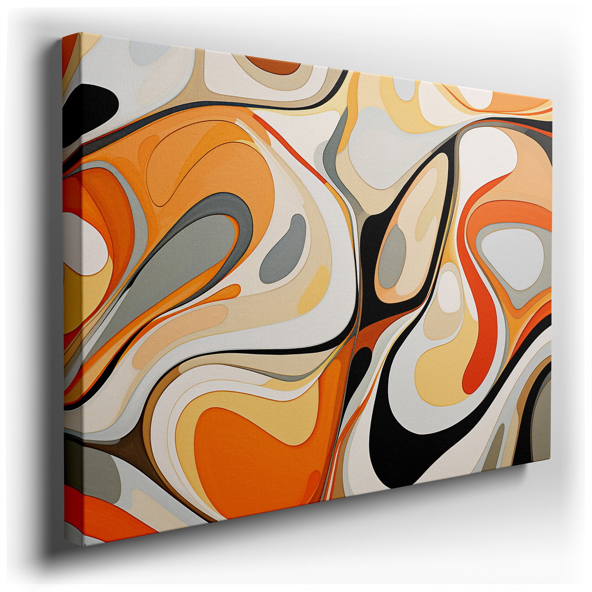 Fluid Organic Shapes Canvas Art for Office & Home