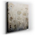Gold and Gray Ethereal Bouquet - Tranquil Nature-Inspired Canvas Wall Art