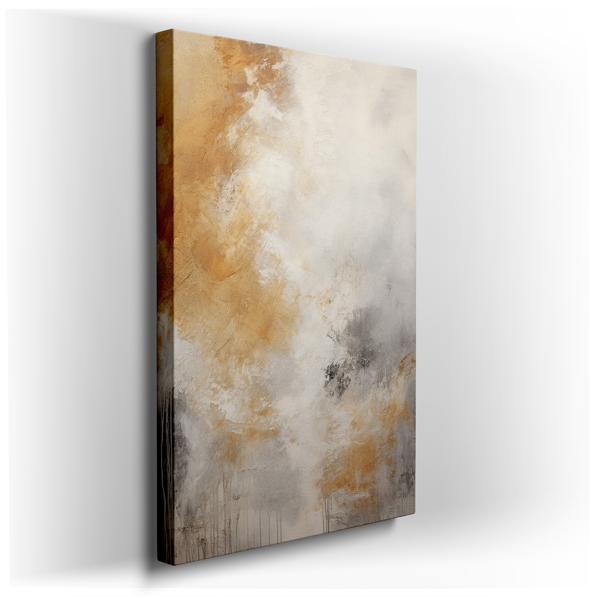 Golden Dawn Tranquility: Earthy Textures and Serene Tones Large Wall Art, Canvas Wall Art, Wall Decor for Office and
