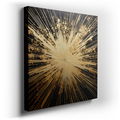 Golden Splashes on Dark Background - Elegant Wall Art