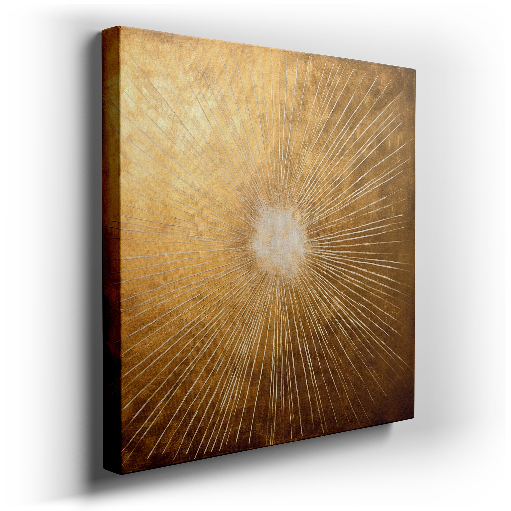 Golden Sunburst Radiance, Illuminating and Warming Any Space - Large Wall Art, Canvas Wall Art, Wall Decor for Offices