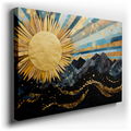 Golden Sunlight Over Majestic Mountains - Abstract Canvas Wall Art