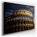 Golden Sunset Over Majestic Colosseum - Colorful Canvas Wall Art