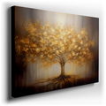 Golden Tree of Life and Prosperity - Radiant Art - Canvas Wall Art