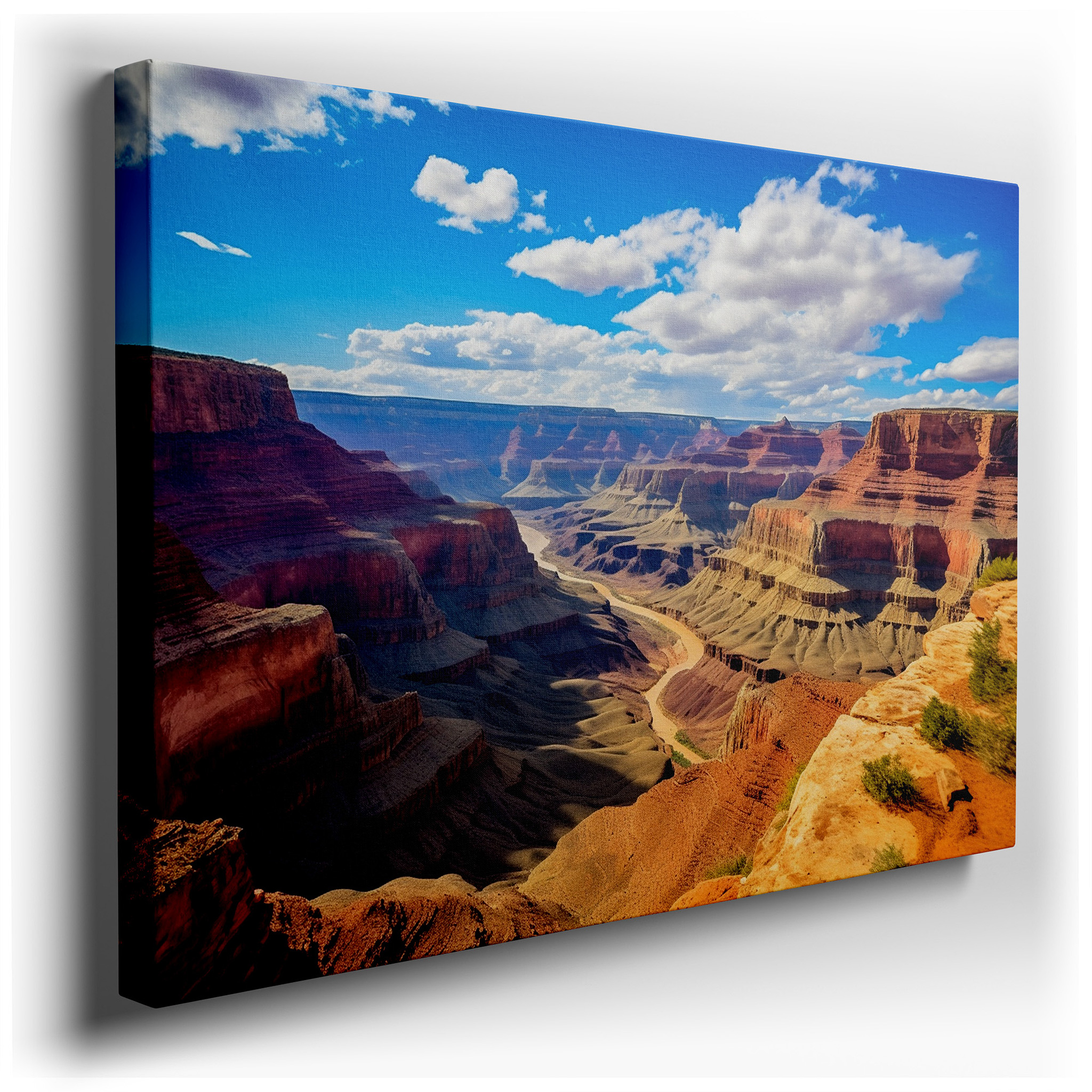 Grand Canyon's Majestic Layers: Light and Shadow Large Wall Art, Canvas Wall Art, Wall Decor for Office and Bedroom