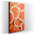 Grapefruit Slices - Colorful Abstract Canvas Wall Art