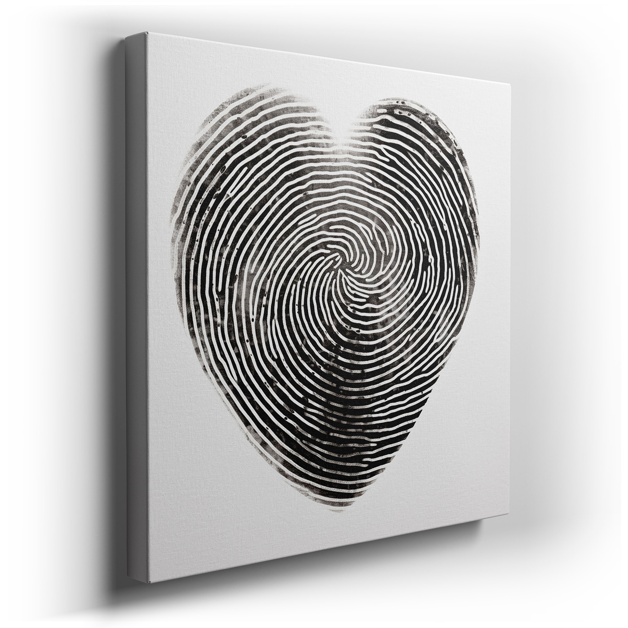 Heart - Shaped Fingerprint Canvas: Symbolizing Love, Identity, and Enduring Bonds - Large Wall Art for Home and Office
