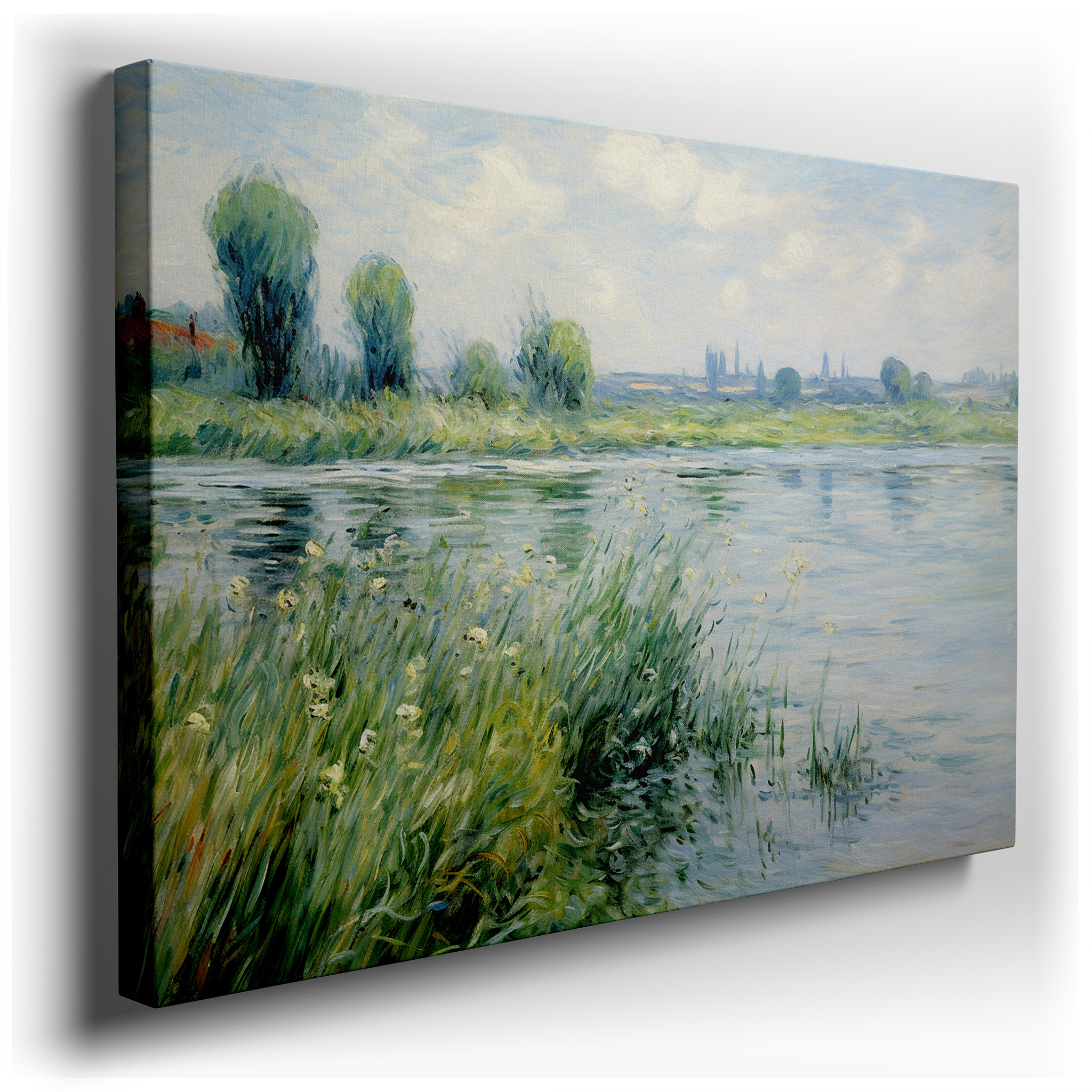Idyllic Countryside Serenity and Timeless Rural Charm Beneath an Expansive Blue Sky Large Wall Art, Canvas Wall Art,