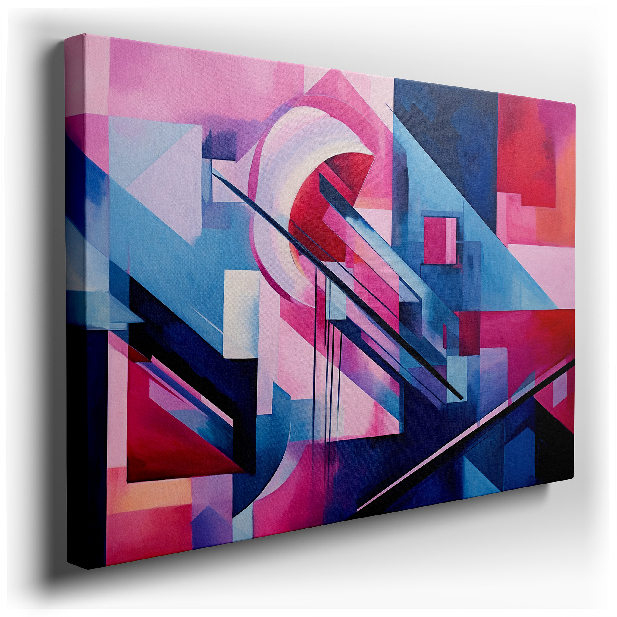 Ignite Your Imagination with Vibrant Geometric Large Wall Art, Canvas Decor for Home and Office wrapped canvas - main