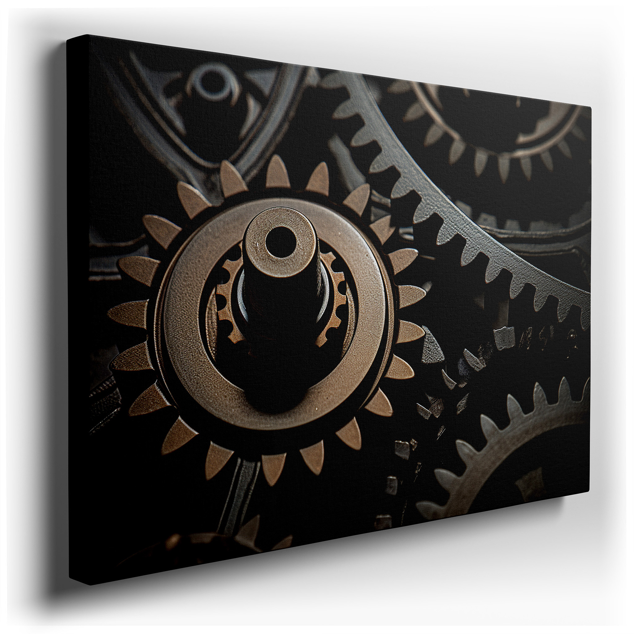 Interlocking Metal Gears Wall Art: A Symphony of Mechanical Precision and Artistic Flair, Perfect for Office or Bedroom