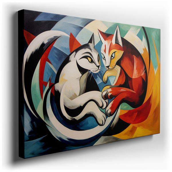 Joyful Dance of Cats - Large Wall Art