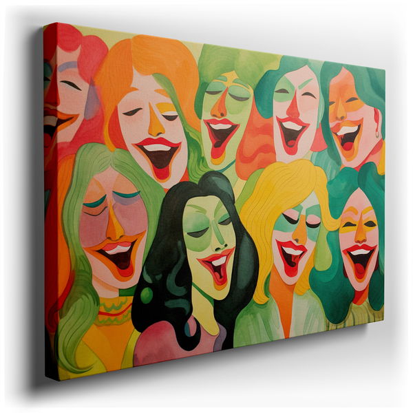 Joyful Women in Vivid Colors - Large Wall Art