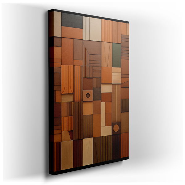 Leather Textured Elegance Large Canvas Wall Art for Office
